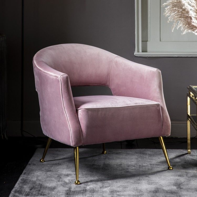 Tavolo Contemporary Dusky Velvet Arm Chair
