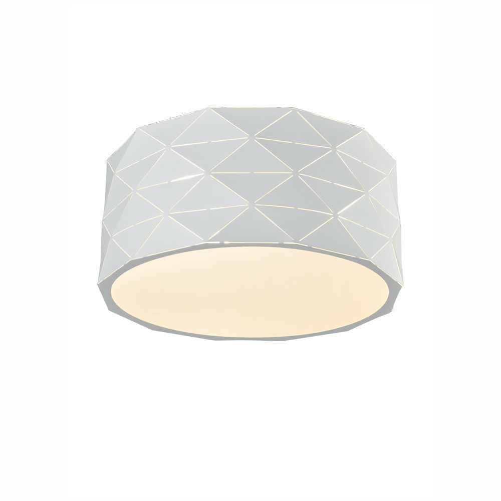 Franco Geometrica White Flush Ceiling Light