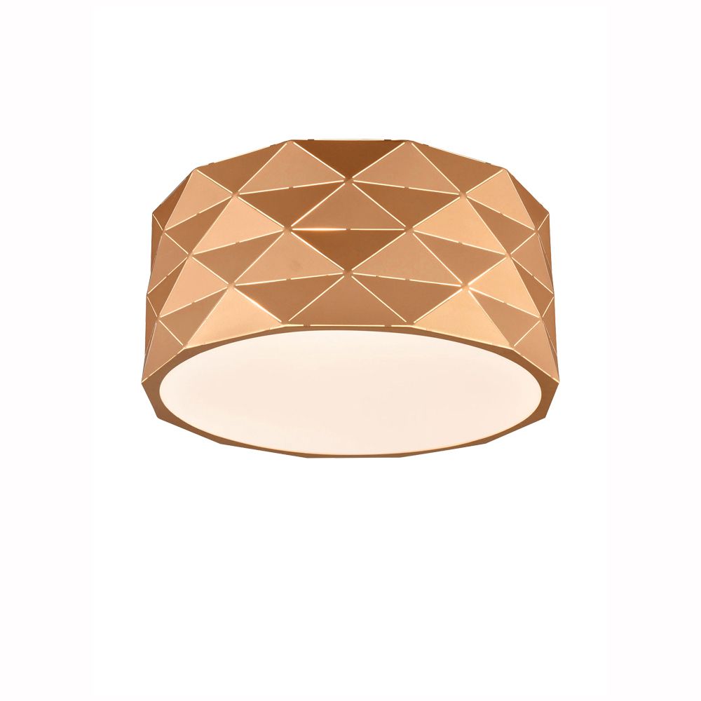 Franco Geometrica Rose Gold Flush Ceiling Light