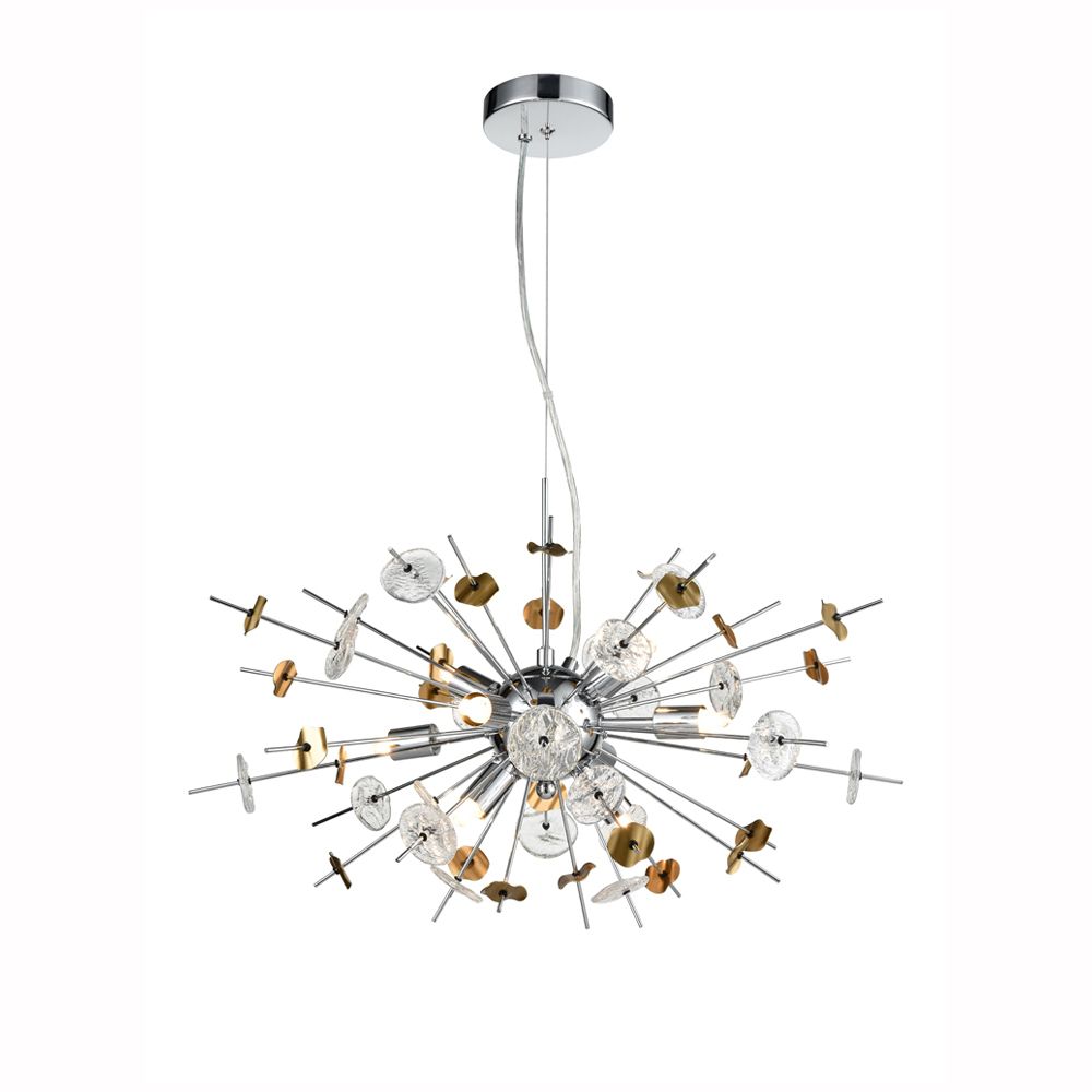 Franco Cromo Canne Glass Pendant
