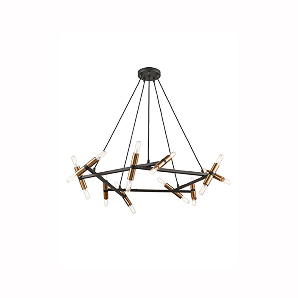 Franco Tubo 20lt Matt Black and Gold Pendant