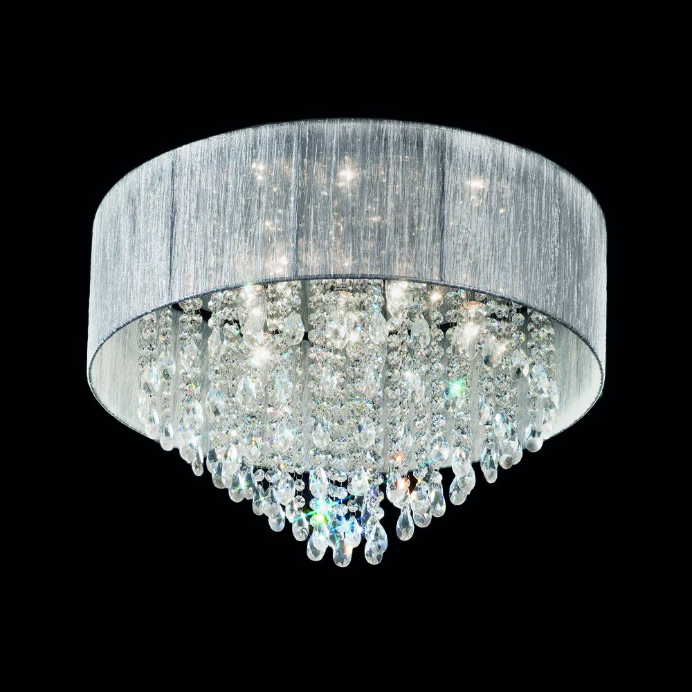 Franco Cristallo Reale Medium Flush Ceiling Light