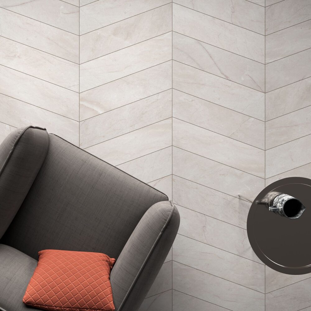 Crema Marfil Select Polished Chevron Marble
