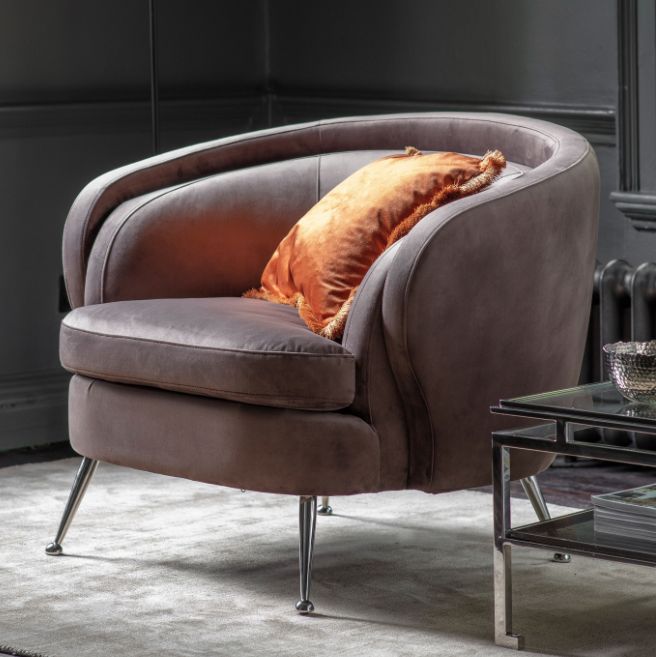 Tasora Dark Taupe Tub Chair