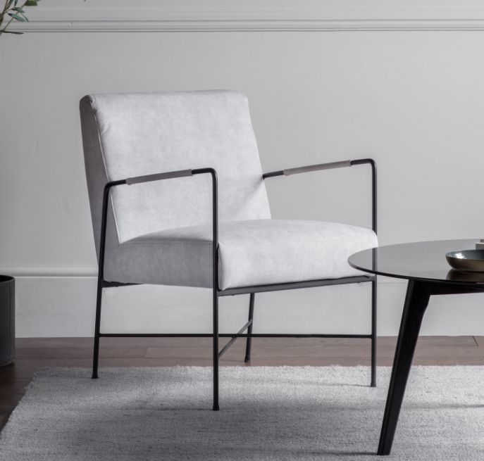 Charlton White Armchair