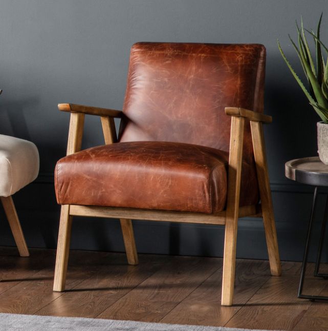 Noyland Vintage Brown Armchair