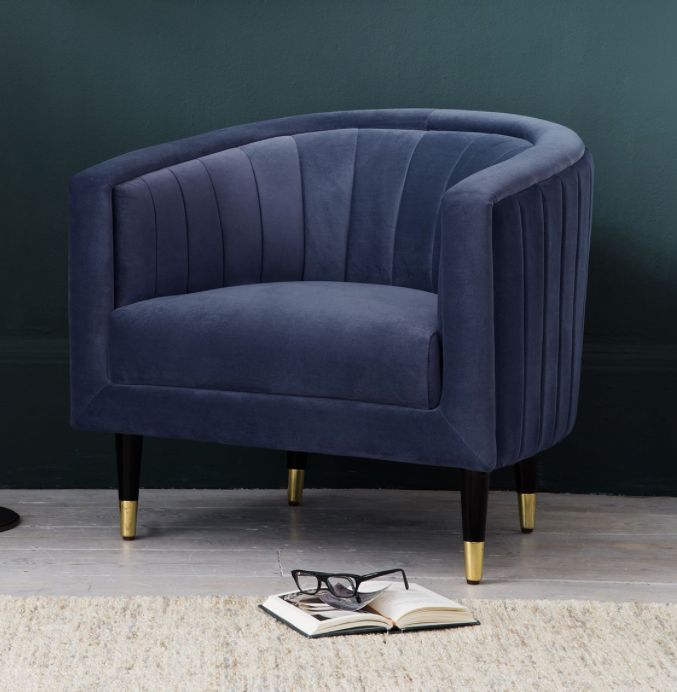Sirrano Twilight Velvet Armchair