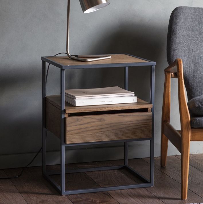 Calham Smoked Oak Side Table