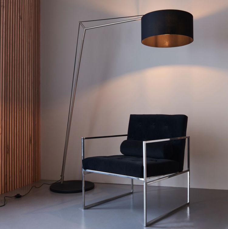 Architect Nickel and Black Floor Lamp