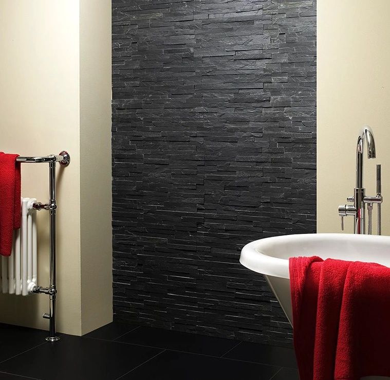 Black Slate Split Face Tile