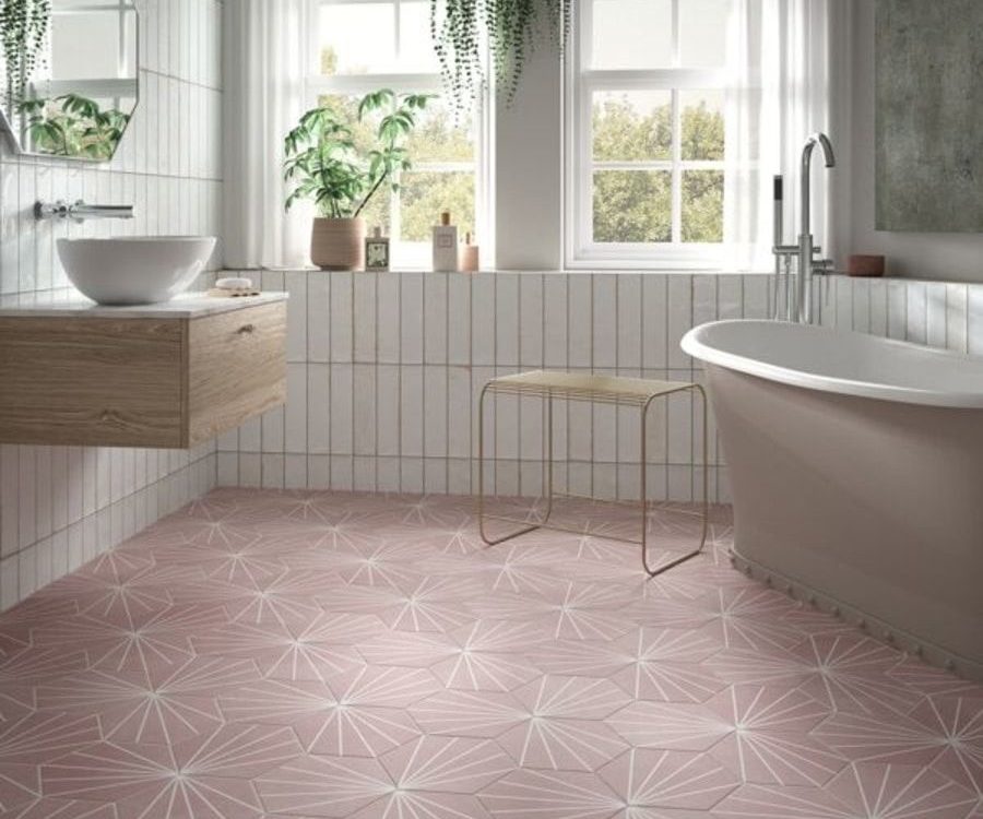 Lilypad Rose 8.7mm Matt Glazed Tile