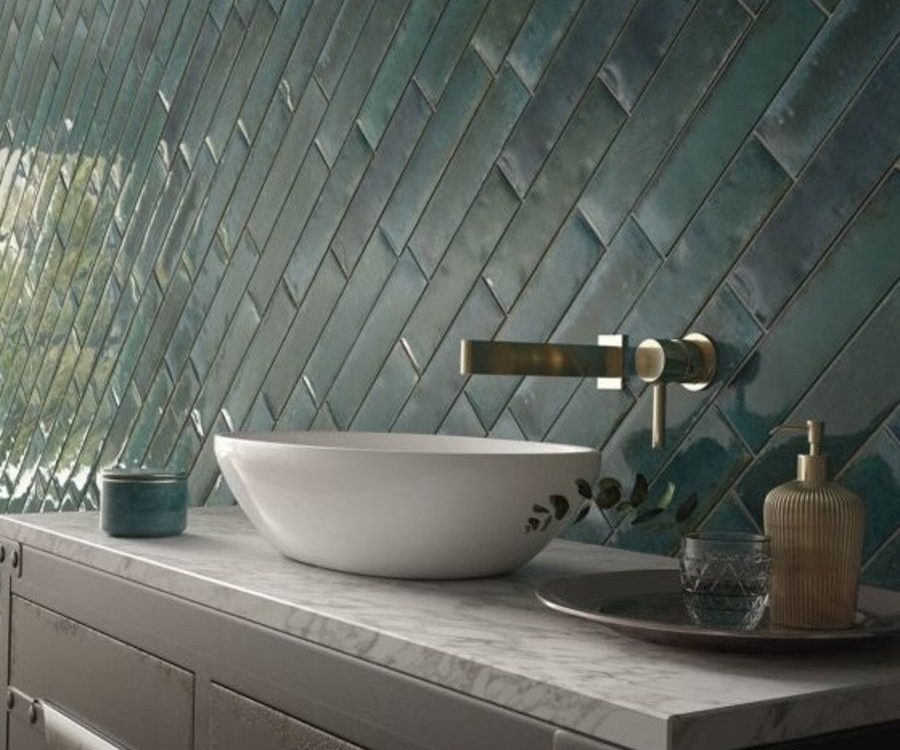 Hope Blue Gloss Ceramic Wall 75x300mm