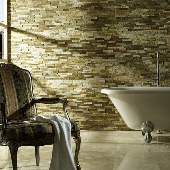 Oyster Quartz Split Face Tile