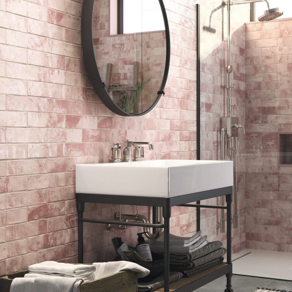 Savannah Brick Pink Wall Tile