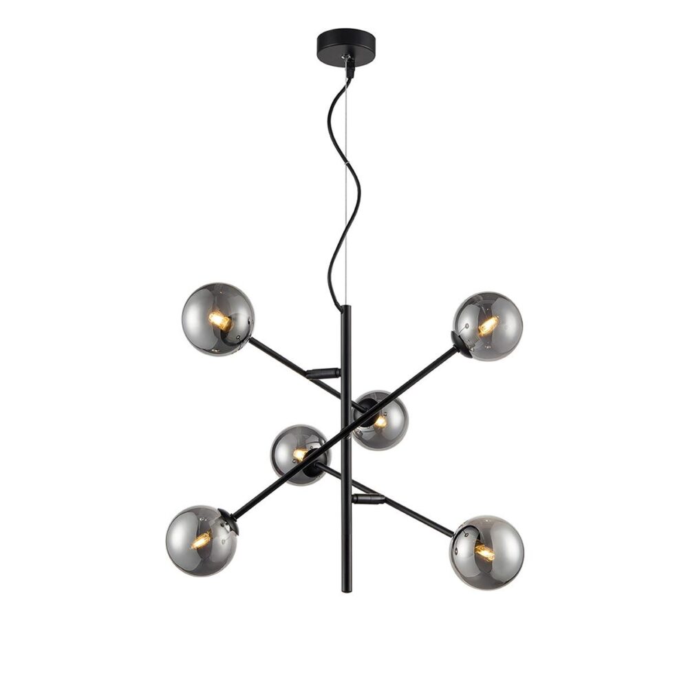 Franco Smoked Vidrio 6 light Pendant Matching Light Set Available.