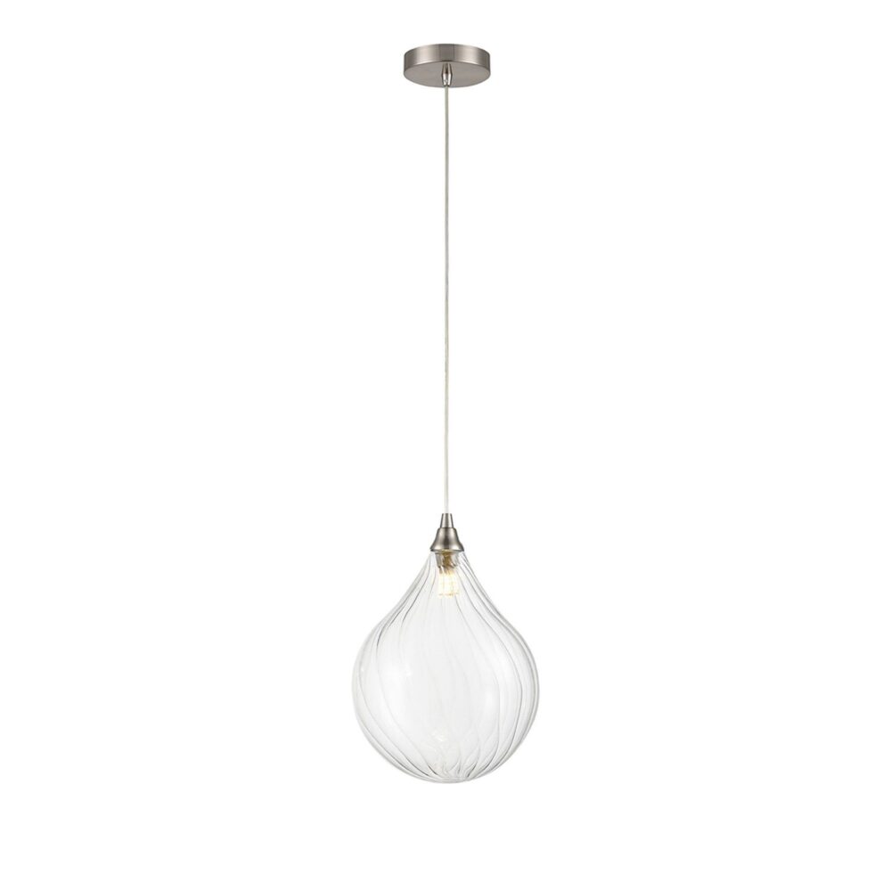 Franco Cascata Single 200 Clear Glass Pendant