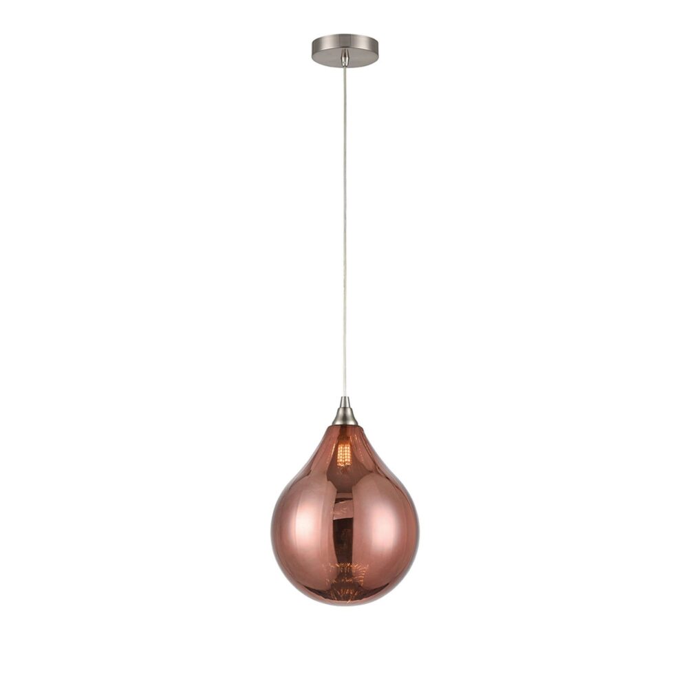 Franco Cascata Single 200 Copper Glass Pendant