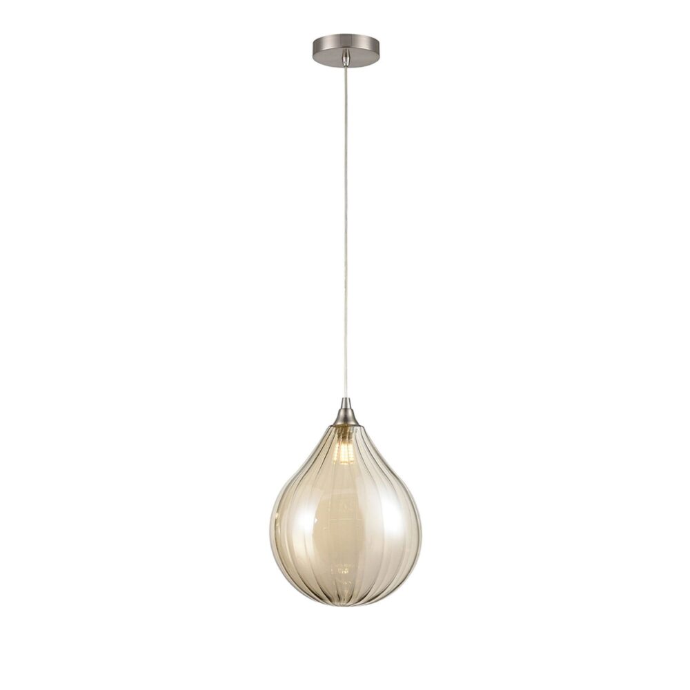 Franco Cascata Single 200 Amber Glass Pendant