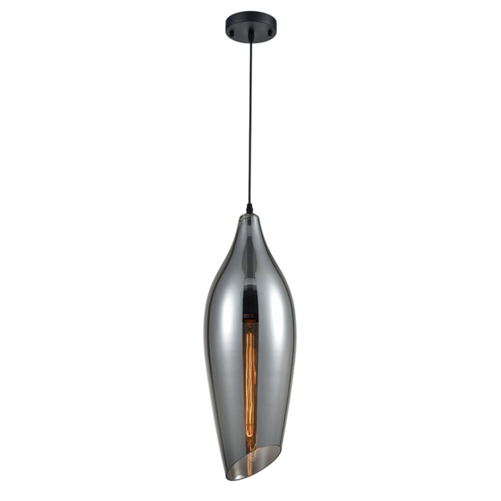 Franco Tulipano Smoked Glass Pendant