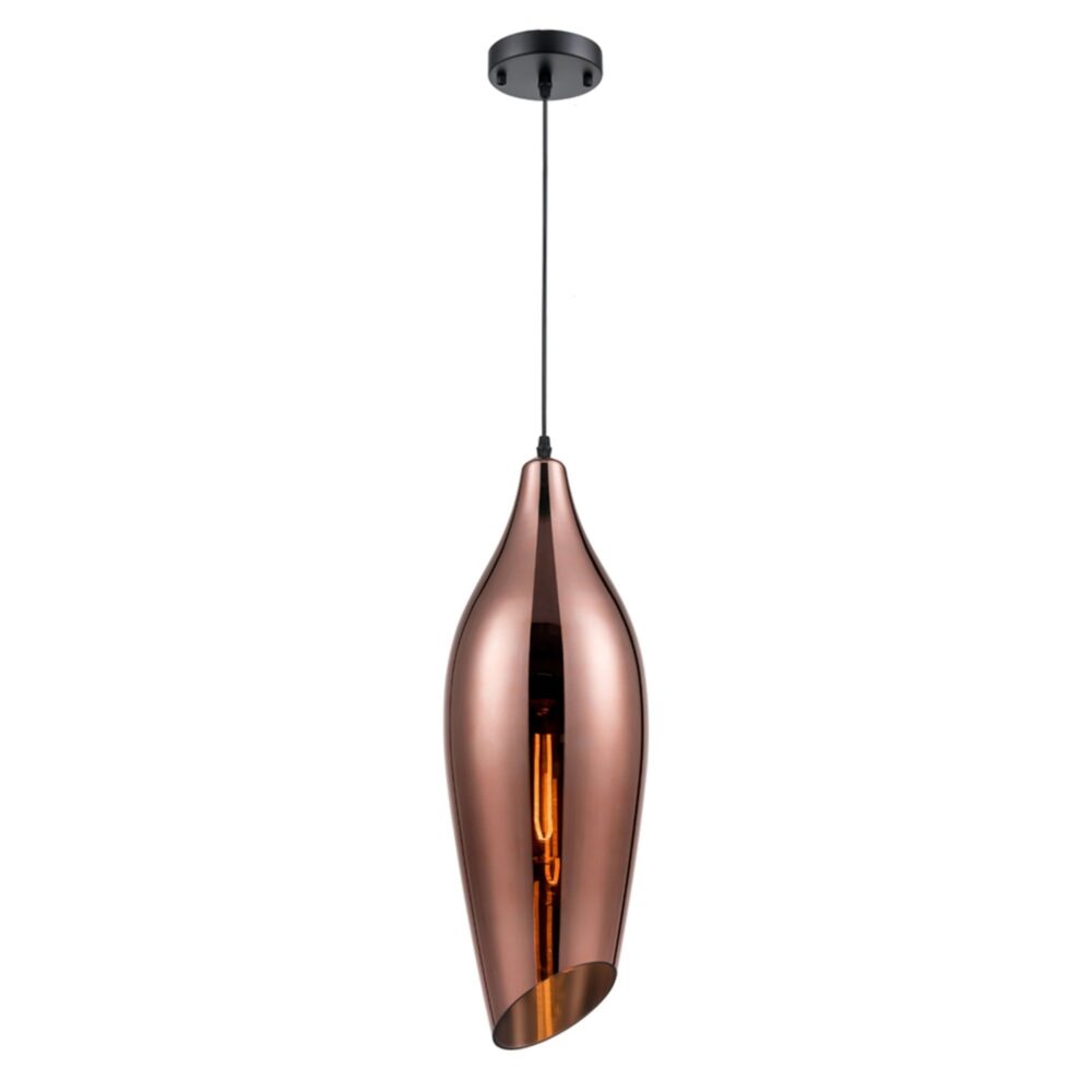 Franco Tulipano Copper Glass Pendant