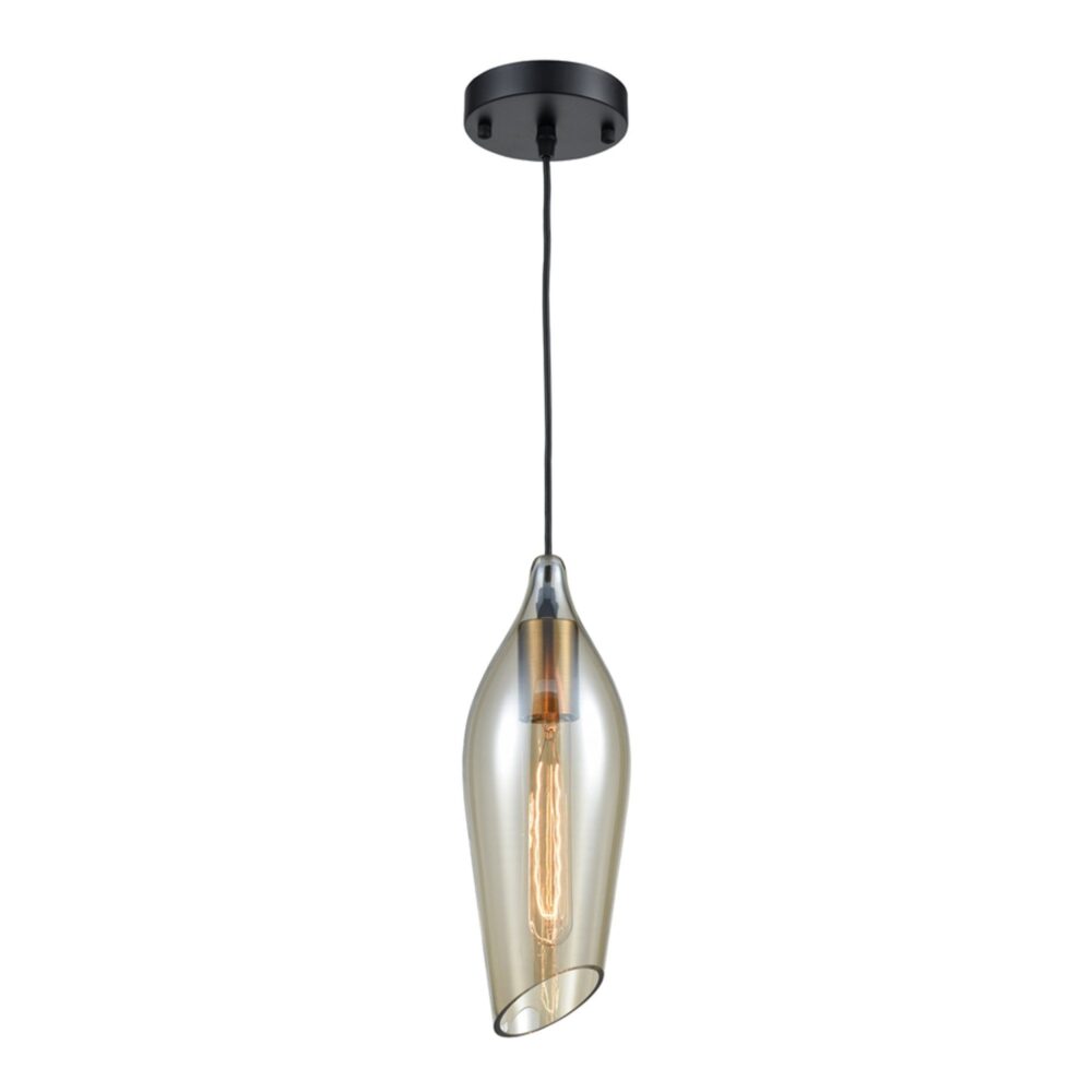 Franco Tulipano Small Amber Glass Pendant