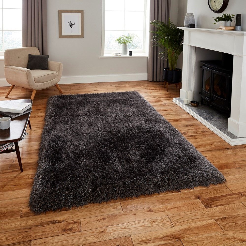 Montoyo Dark Grey Hand Tufted Shaggy Rug