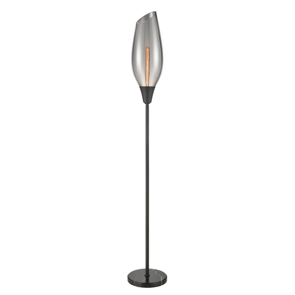 Franco Tulipano Smoked Glass Floor Lamp