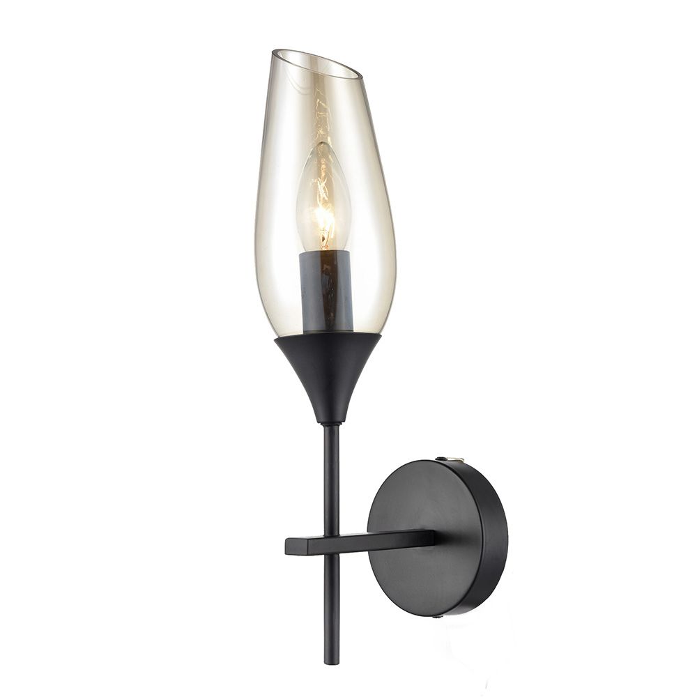 Franco Tulipano Amber Glass Wall Light