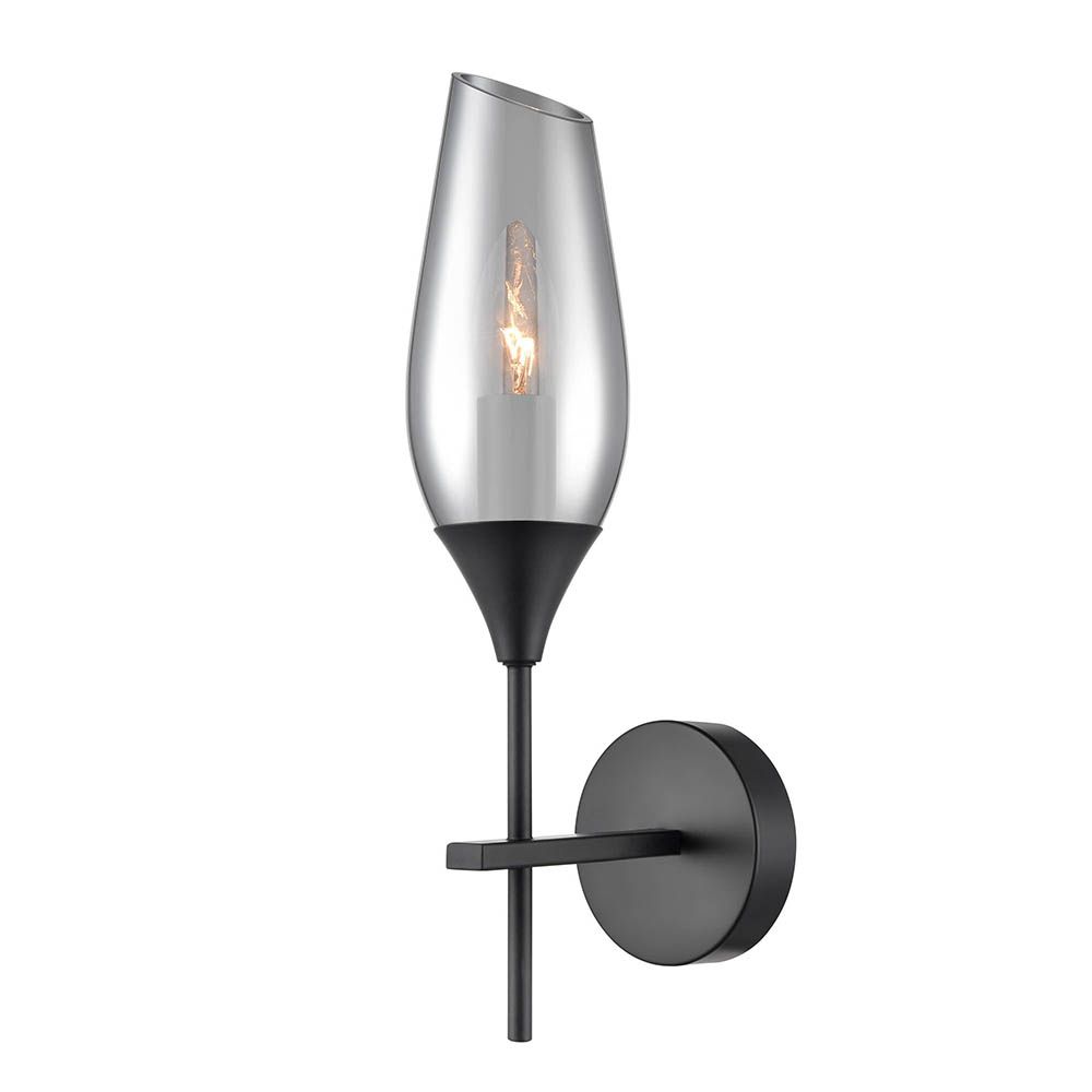 Franco Tulipano Smoked Glass Wall Light
