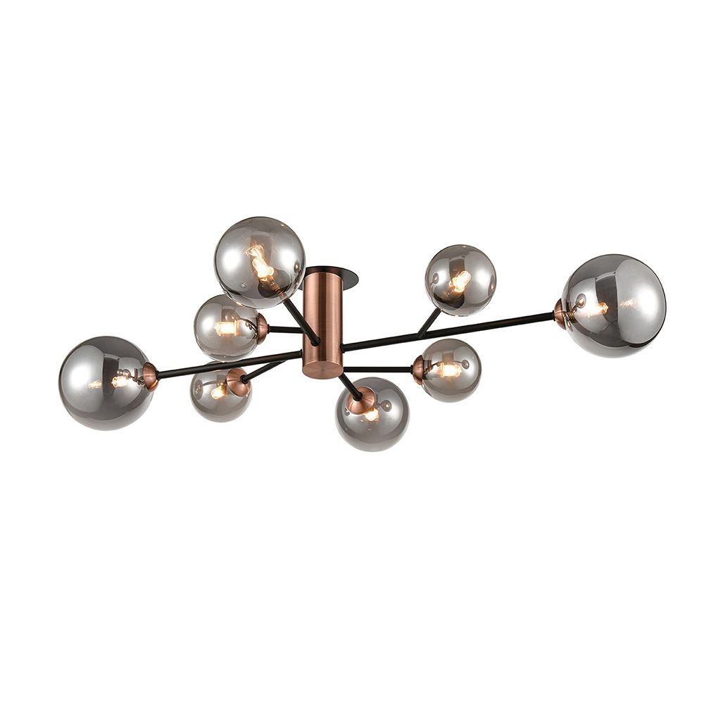Franco Quarzo Fume 8lt Flush Ceiling Light