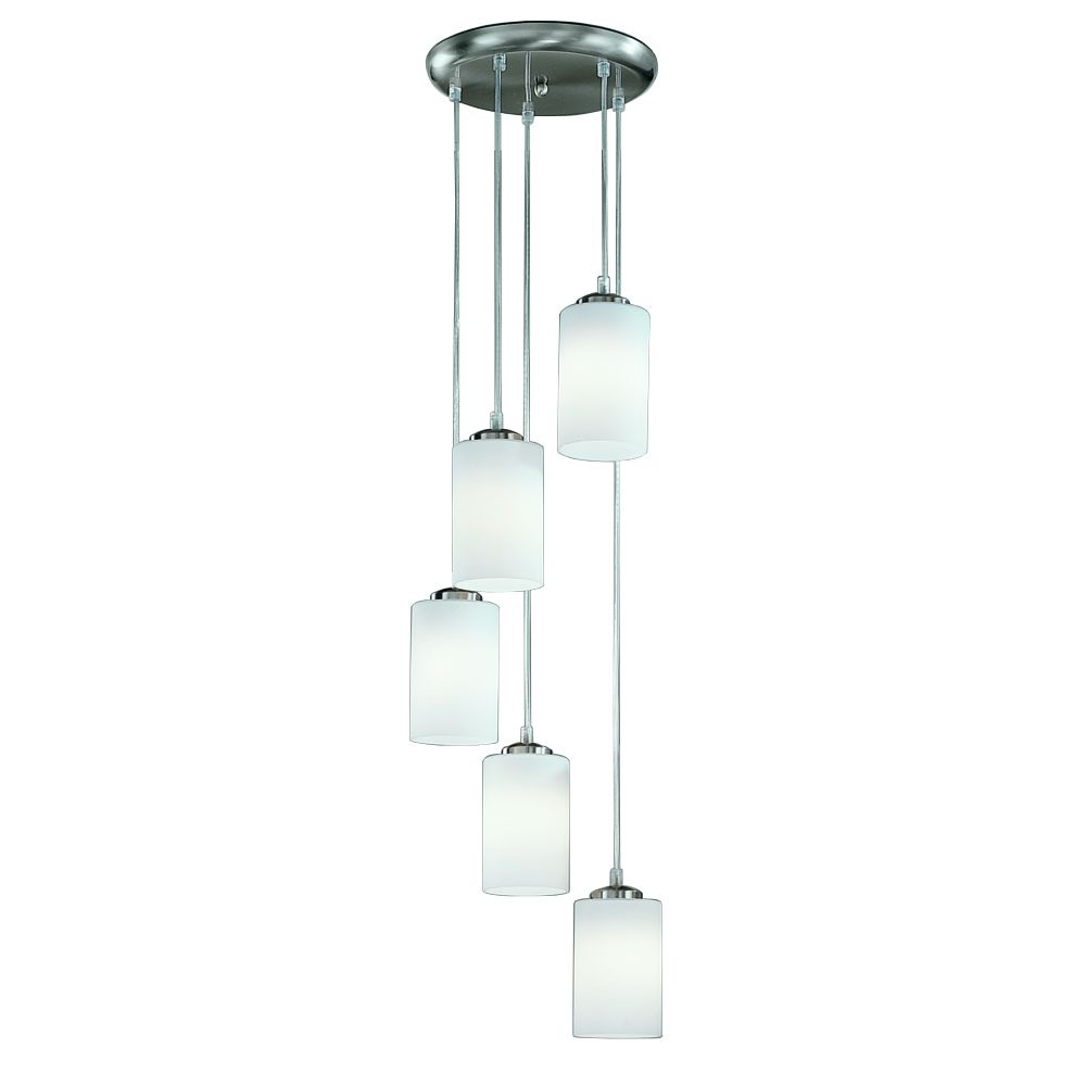 Franco Opale Cylinderical 5lt Multi Glass Pendant