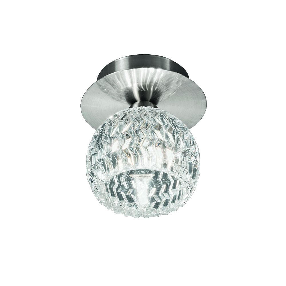 Franco Bicchiere 1lt Glass Flush Ceiling Light