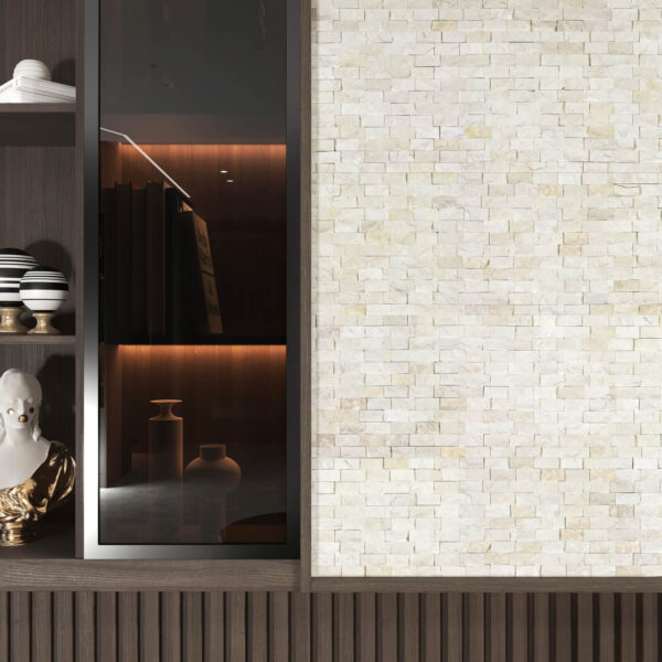 Crema Marfil Split Face Marble Mosaic