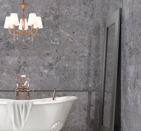 Artic Grey Polished Stone Effect Tile